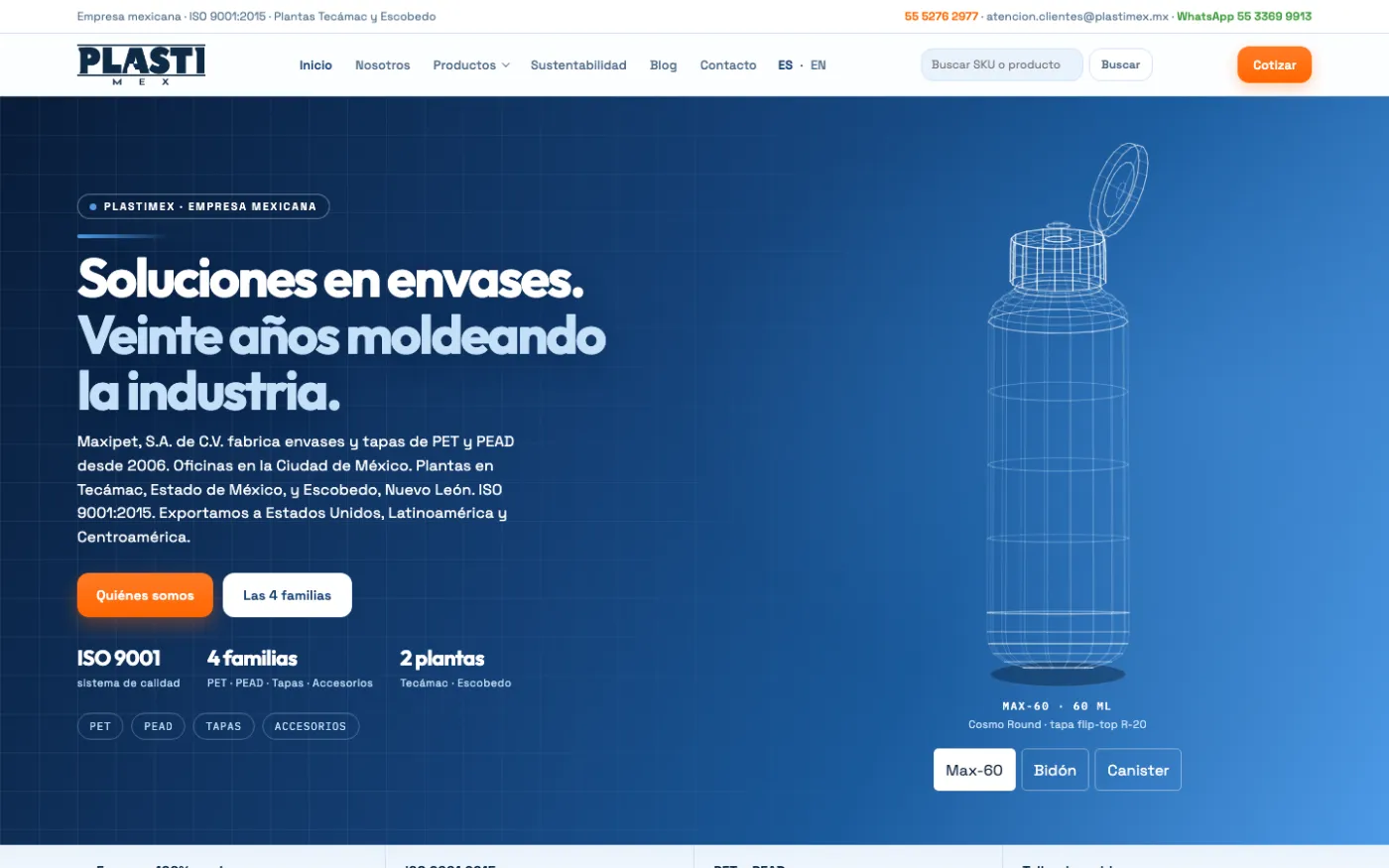 Sitio publicado de Plastimex